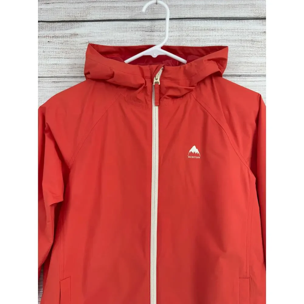 Burton Windom Rain‎ Jacket Youth Large Red Full Zip Hooded